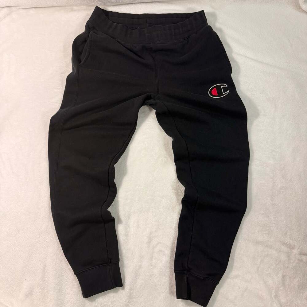 Champion Men's Fleece Jogger Sweatpants Black L